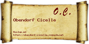 Obendorf Cicelle névjegykártya